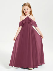 Off-the-Shoulder Long Dresses for Junior Bridesmaids Mulberry