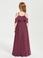 Off-the-Shoulder Long Dresses for Junior Bridesmaids Mulberry