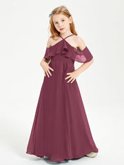 Off-the-Shoulder Long Dresses for Junior Bridesmaids Mulberry