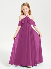 Off-the-Shoulder Long Dresses for Junior Bridesmaids Orchid