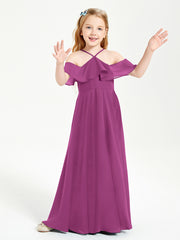 Off-the-Shoulder Long Dresses for Junior Bridesmaids Orchid
