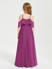 Off-the-Shoulder Long Dresses for Junior Bridesmaids Orchid