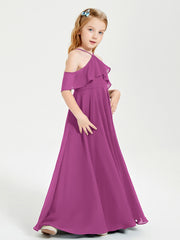 Off-the-Shoulder Long Dresses for Junior Bridesmaids Orchid