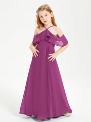 Off-the-Shoulder Long Dresses for Junior Bridesmaids Orchid