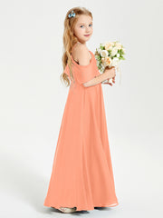 Off-the-Shoulder Long Dresses for Junior Bridesmaids Papaya