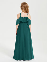 Off-the-Shoulder Long Dresses for Junior Bridesmaids Peacock