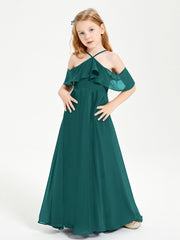 Off-the-Shoulder Long Dresses for Junior Bridesmaids Peacock