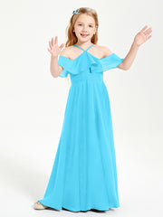 Off-the-Shoulder Long Dresses for Junior Bridesmaids Pool