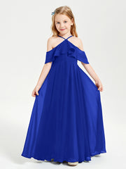 Off-the-Shoulder Long Dresses for Junior Bridesmaids Royal Blue