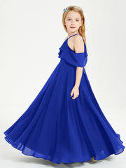 Off-the-Shoulder Long Dresses for Junior Bridesmaids Royal Blue