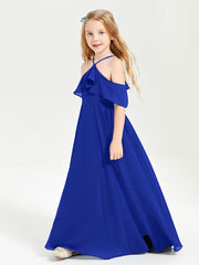 Off-the-Shoulder Long Dresses for Junior Bridesmaids Royal Blue