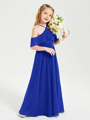 Off-the-Shoulder Long Dresses for Junior Bridesmaids Royal Blue