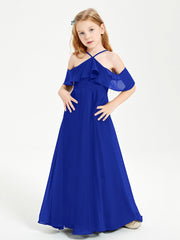 Off-the-Shoulder Long Dresses for Junior Bridesmaids Royal Blue