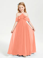 Off-the-Shoulder Long Dresses for Junior Bridesmaids Sunset