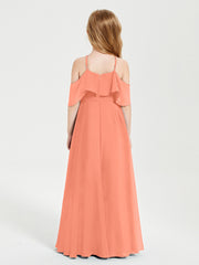 Off-the-Shoulder Long Dresses for Junior Bridesmaids Sunset