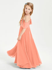 Off-the-Shoulder Long Dresses for Junior Bridesmaids Sunset