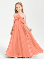 Off-the-Shoulder Long Dresses for Junior Bridesmaids Sunset