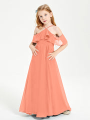 Off-the-Shoulder Long Dresses for Junior Bridesmaids Sunset