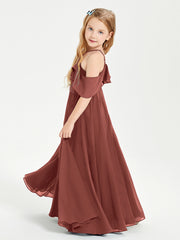 Off-the-Shoulder Long Dresses for Junior Bridesmaids Terracotta