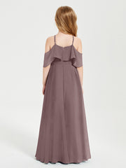 Off-the-Shoulder Long Dresses for Junior Bridesmaids Vintage Mauve