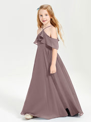 Off-the-Shoulder Long Dresses for Junior Bridesmaids Vintage Mauve