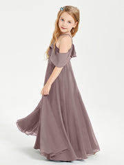 Off-the-Shoulder Long Dresses for Junior Bridesmaids Vintage Mauve