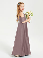 Off-the-Shoulder Long Dresses for Junior Bridesmaids Vintage Mauve