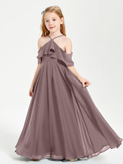 Off-the-Shoulder Long Dresses for Junior Bridesmaids Vintage Mauve