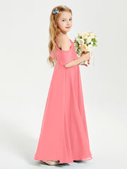 Off-the-Shoulder Long Dresses for Junior Bridesmaids Watermelon