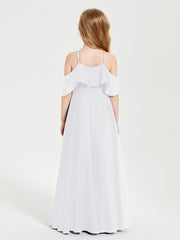 Off-the-Shoulder Long Dresses for Junior Bridesmaids White