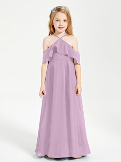 Off-the-Shoulder Long Dresses for Junior Bridesmaids Wisteria