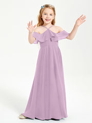 Off-the-Shoulder Long Dresses for Junior Bridesmaids Wisteria