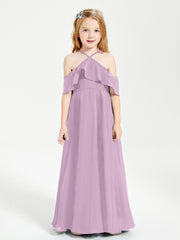 Off-the-Shoulder Long Dresses for Junior Bridesmaids Wisteria