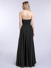 Chiffon with Appliqued Long Dresses Vintage Mauve