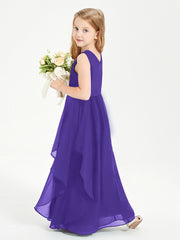 Boho Sleeveless Junior Chiffon Bridesmaids Gown Regency