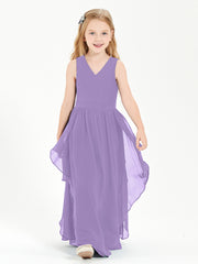 Boho Sleeveless Junior Chiffon Bridesmaids Gown Tahiti