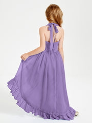 Trendy Boho Junior Bridesmaid Dresses Asymmetrical Cascading Skirt Tahiti