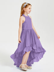 Trendy Boho Junior Bridesmaid Dresses Asymmetrical Cascading Skirt Tahiti