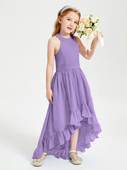 Trendy Boho Junior Bridesmaid Dresses Asymmetrical Cascading Skirt Tahiti