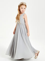 Chic Elegant Sleeveless Dresses for Junior Bridesmaids Silver