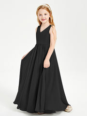 Chic Elegant Sleeveless Dresses for Junior Bridesmaids Black