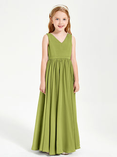 Chic Elegant Sleeveless Dresses for Junior Bridesmaids Clover