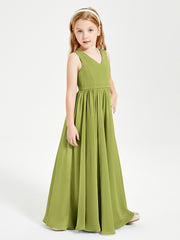 Chic Elegant Sleeveless Dresses for Junior Bridesmaids Clover