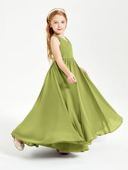 Chic Elegant Sleeveless Dresses for Junior Bridesmaids Clover