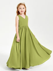 Chic Elegant Sleeveless Dresses for Junior Bridesmaids Clover