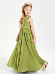 Chic Elegant Sleeveless Dresses for Junior Bridesmaids Clover
