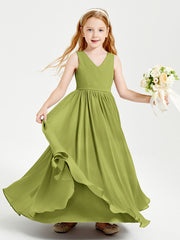 Chic Elegant Sleeveless Dresses for Junior Bridesmaids Clover