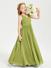 Chic Elegant Sleeveless Dresses for Junior Bridesmaids Clover