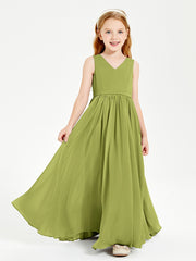 Chic Elegant Sleeveless Dresses for Junior Bridesmaids Clover