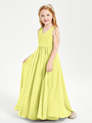 Chic Elegant Sleeveless Dresses for Junior Bridesmaids Daffodil